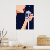 Poster vintage De Musique, Perdez Votre Esprit Tro (Cuisine)