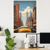 Poster vintage de New York (Bureau à domicile)