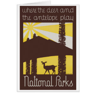 Poster vintage de parcs nationaux des Etats-Unis
