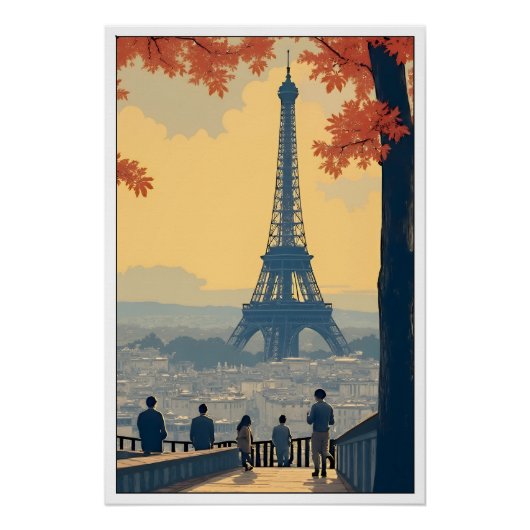 Poster vintage de Paris (Devant)