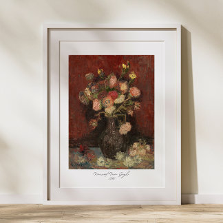 Poster vintage de peinture florale