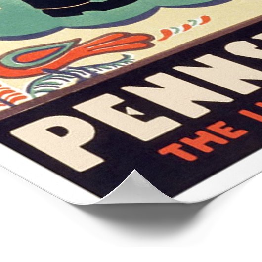 Poster vintage de Pennsylvanie (Coin)