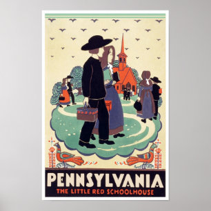 Poster vintage de Pennsylvanie