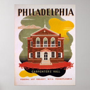 Poster vintage de Philadelphie WPA