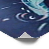 Poster vintage de plage de Monte Carlo (Coin)