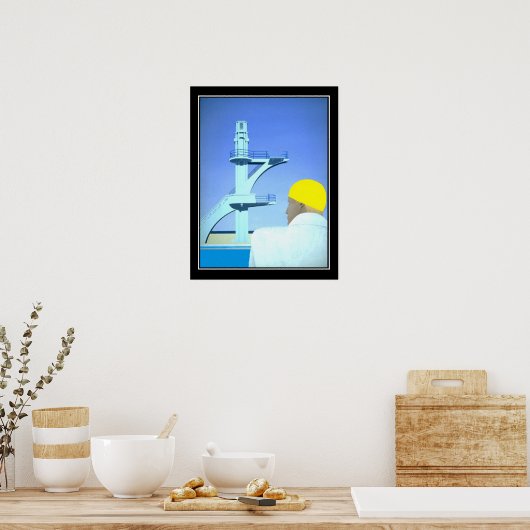 Poster vintage de plongeur (Cuisine)