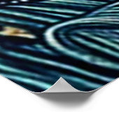 Poster vintage de poulpe (Coin)