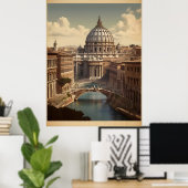 Poster vintage de Rome (Bureau à domicile)