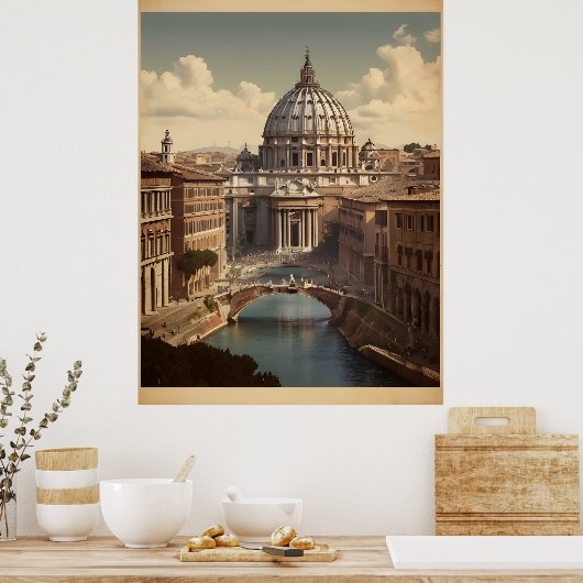 Poster vintage de Rome (Cuisine)