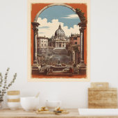 Poster vintage de Rome (Cuisine)