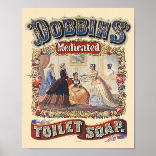 Poster vintage de savon de toilette médicamenteux (Devant)