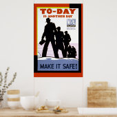 Poster vintage de sécurité de travail WPA Imprimer (Cuisine)