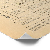 Poster vintage de sécurité des bombes atomiques de (Coin)