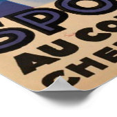 Poster vintage de ski promotionnel français (Coin)