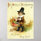 Poster vintage de Thanksgiving (Devant)