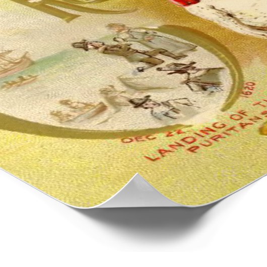Poster vintage de Thanksgiving (Coin)