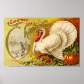 Poster vintage de Thanksgiving (Devant)