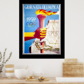 Poster vintage de torche SPORTS (Cuisine)