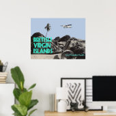 Poster vintage de voyage BVI (Bureau à domicile)