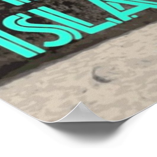 Poster vintage de voyage BVI (Coin)