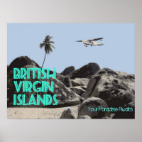 Poster vintage de voyage BVI