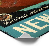 Poster vintage de voyage de Nouvelle-Zélande (Coin)