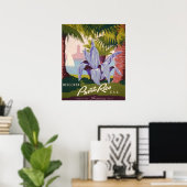 Poster vintage, Découvrez Porto Rico USA (Bureau à domicile)