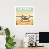 Poster Vintage Delaware (Bureau à domicile)
