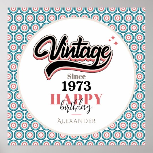 Poster Vintage depuis - 1973 (Devant)