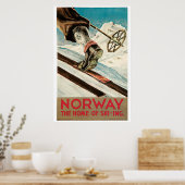 Poster Vintage des années 1930 Norvège (Cuisine)