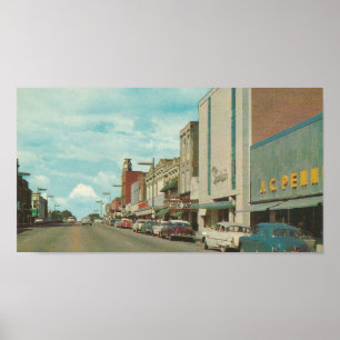 Poster Vintage des années 1960 Statesville, Caroline du N