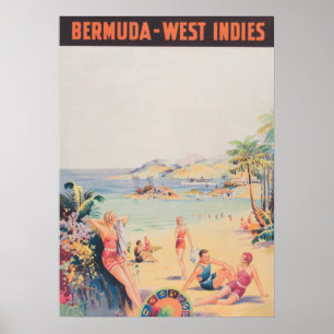 Poster vintage des Bermudes