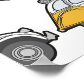 Poster Vintage Deux chevaux 2cv (Coin)