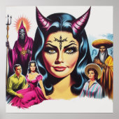 Poster Vintage Devil Woman (Devant)