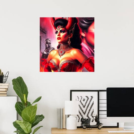Poster Vintage Devilish Woman (Bureau à domicile)