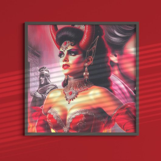 Poster Vintage Devilish Woman