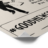 Poster Vintage diffusion Nouvelles Mariage Social Hashtag (Coin)