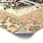 Poster Vintage Dome Bee Hive et Damask (Coin)