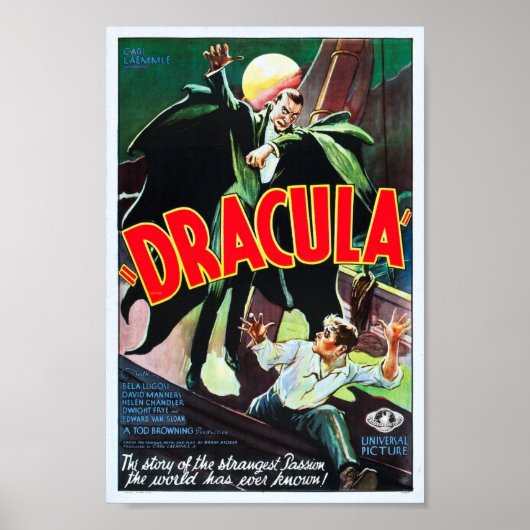 Poster vintage Dracula (Devant)