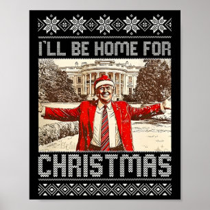Poster Vintage Drôle Humoristique Trump Je Serai De Retou