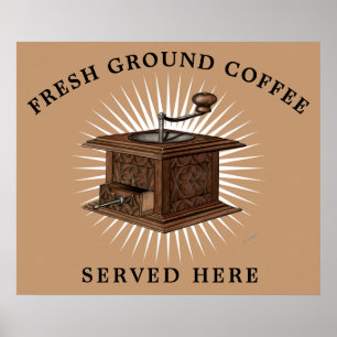 Poster vintage du broyeur de café