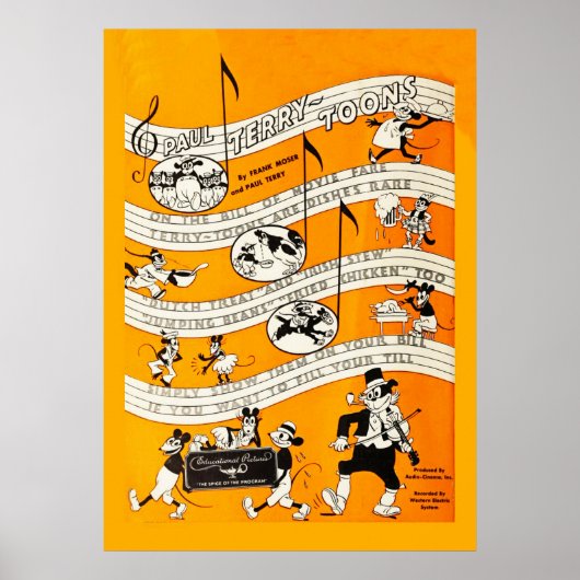 Poster vintage du film silencieux (Devant)