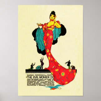 Poster vintage du film silencieux