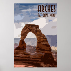 Poster vintage du parc national Arches