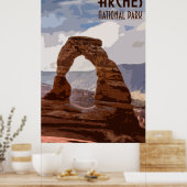 Poster vintage du parc national Arches (Cuisine)