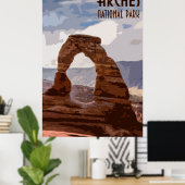 Poster vintage du parc national Arches (Bureau à domicile)
