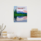 Poster vintage du parc national du Mont-Rainier (Cuisine)