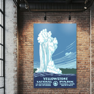 Poster vintage du parc national Yellowstone
