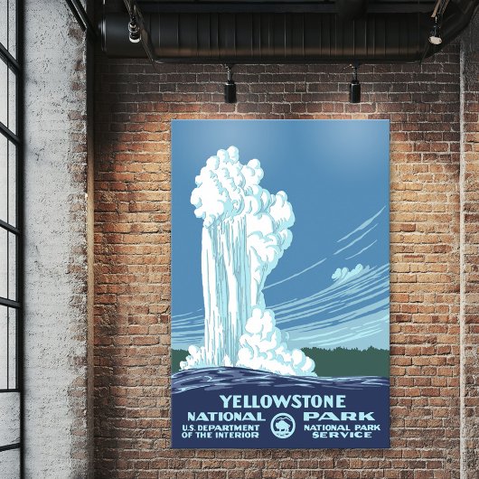Poster vintage du parc national Yellowstone
