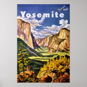 Poster vintage du parc national Yosemite